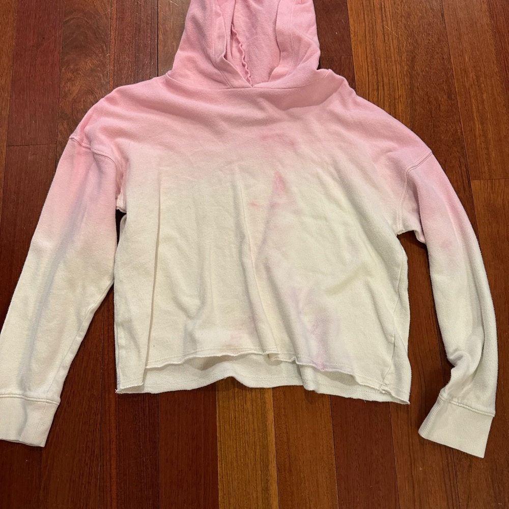 Old Navy Light Pink Ombre Hooded Pullover Pink White Sweatshirts & Hoodies Size